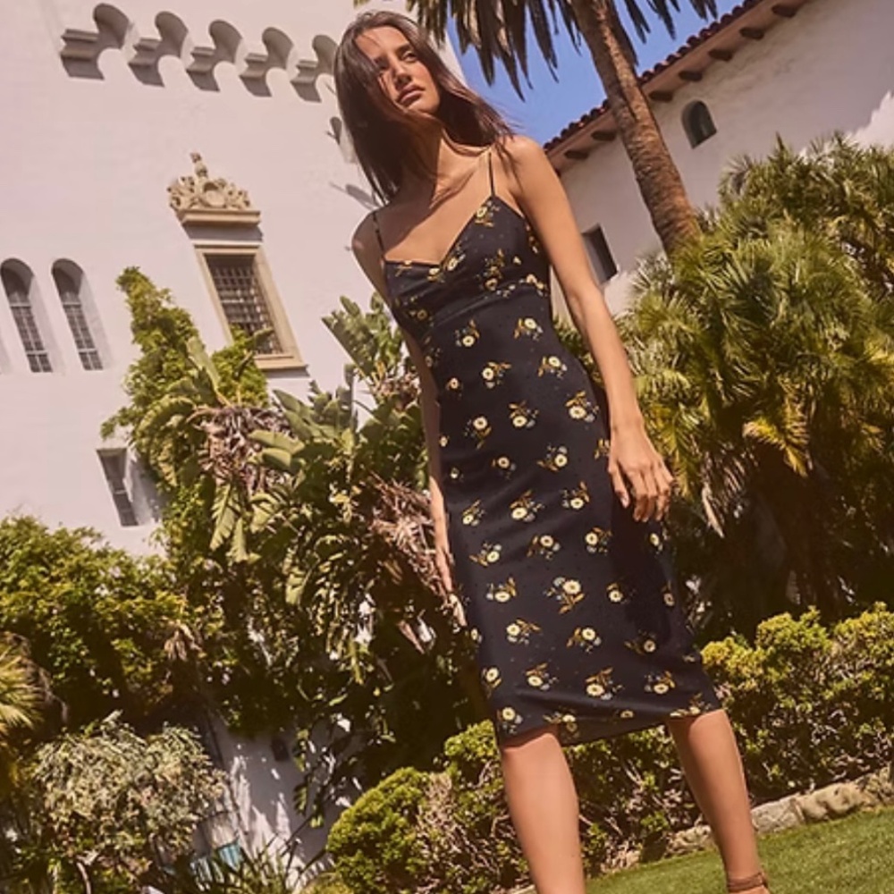 Veronica Beard Shara Floral Silk Slip Dress Size 4
